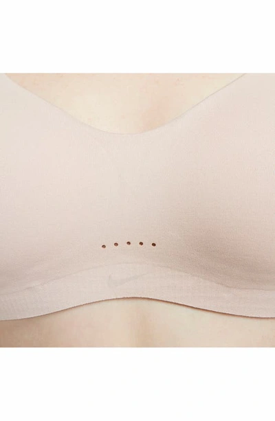 Shop Nike Minimalist Everyday Bra In Particle Beige/ Dusted Clay