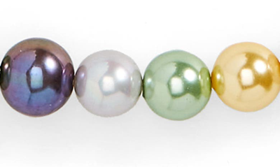 Shop Polite Worldwide Multicolor Freshwater Pearl Necklace In Sterling Silver