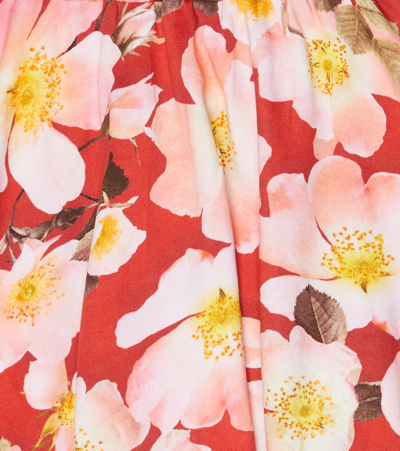 Shop Molo Barbera Floral Cotton Skirt In Rosa