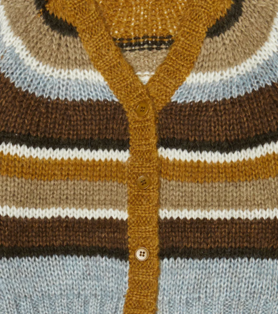 Shop Molo Gail Striped Wool-blend Cardigan In Full Circle