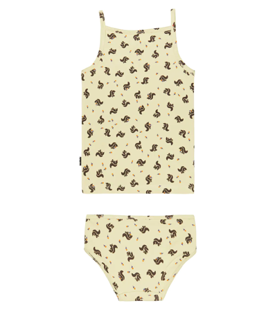 Molo Janice Tank Top And Briefs Set In Mini Squirrel