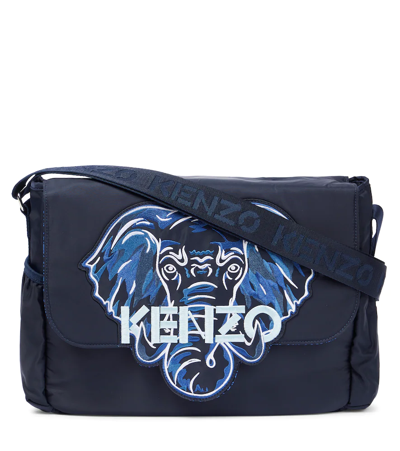 Shop Kenzo Baby Changing Bag In Electric Blue