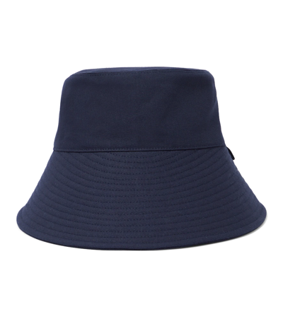 Shop Chloé Cotton-blend Bucket Hat In Iconic Navy
