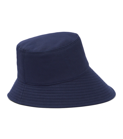 Shop Chloé Cotton-blend Bucket Hat In Iconic Navy