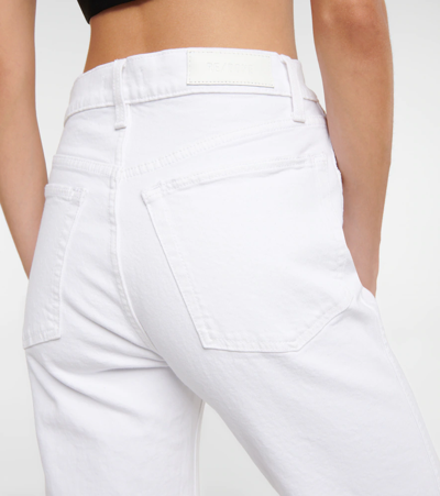 Shop Re/done High-rise Straight Jeans In White