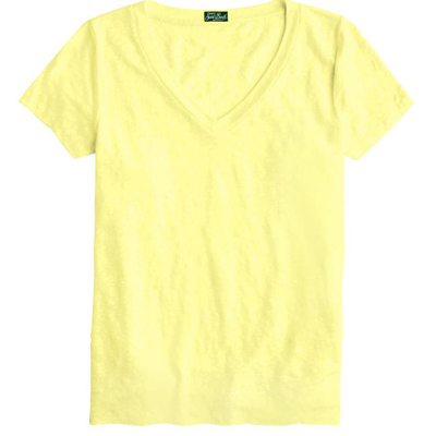 Shop Mc2 Saint Barth Yellow Linen Womans T-shirt