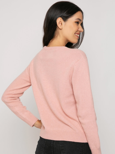 Mc2 Saint Barth Woman Sweater With Where Is My Rosé? Embroidery In Pink