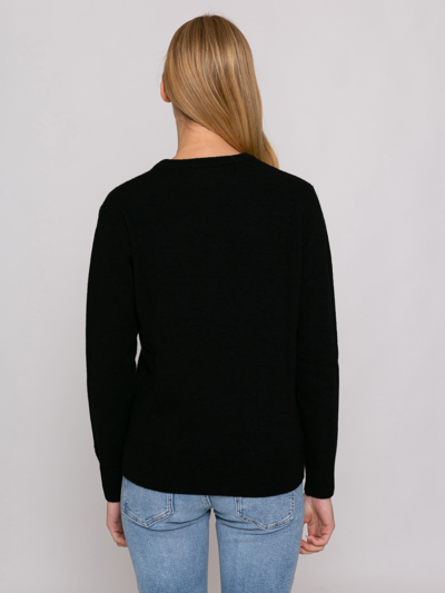 Mc2 Saint Barth Woman Sweater With Belle Rebelle Embroidery In Black