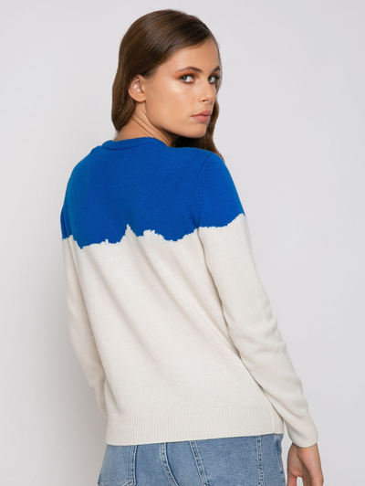 Mc2 Saint Barth Saint Barth Mc2 Cortina Alps Postcard Sweater In Blue In Blue