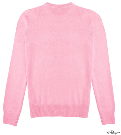 Mc2 Saint Barth Woman Pink Sweater I Hate Mountains Smurfette ©peyo Special Edition In Pink