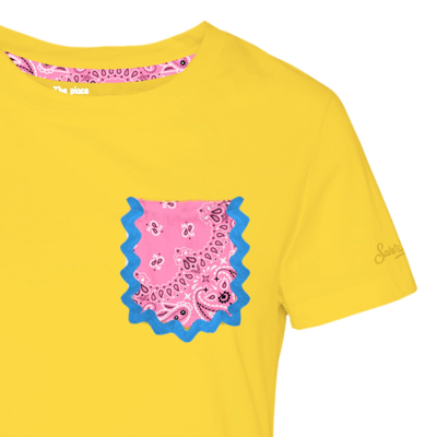 Mc2 Saint Barth Woman Cotton T-shirt With Pocket In Pink