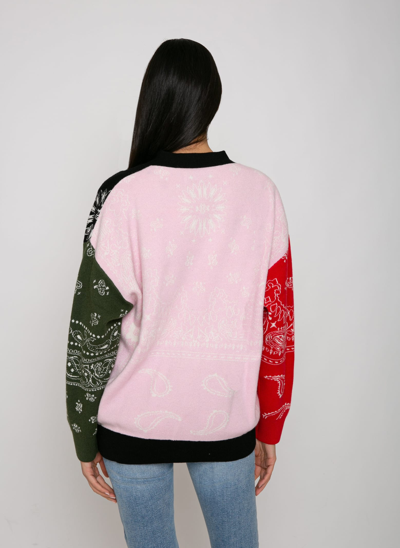 Mc2 Saint Barth Woman Cardigan With Pockets And Saint Barth Embroidery In Multicolor