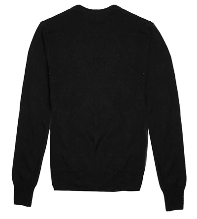 Mc2 Saint Barth Woman Black Sweater Maleducata Lurex Embroidery In Black