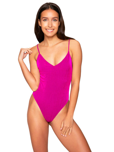 Mc2 Saint Barth Fucsia One Piece Aperikini Collection In Pink