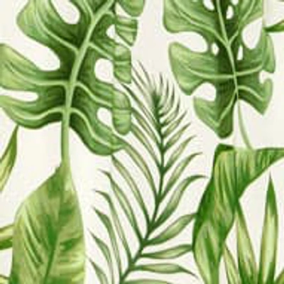 Mc2 Saint Barth Tropical Leaves Print Long Dress In White