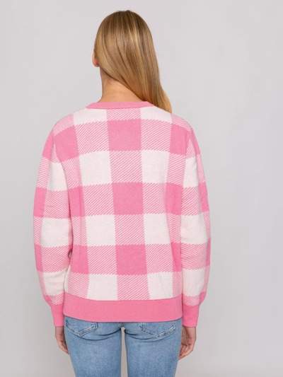 Mc2 Saint Barth Snoopy Im Cool Print Woman Sweater Peanuts Special Edition In Pink