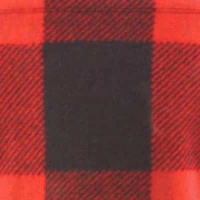 Mc2 Saint Barth Red And Black Checked Mid Season Jacket Wool Effect In Black