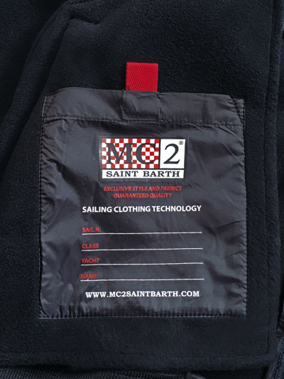 Mc2 Saint Barth Red And Black Checked Mid Season Jacket Wool Effect In Black