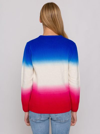 Mc2 Saint Barth Purple And Fucsia Gradient And I Hate Mountains Woman Sweater In Blue