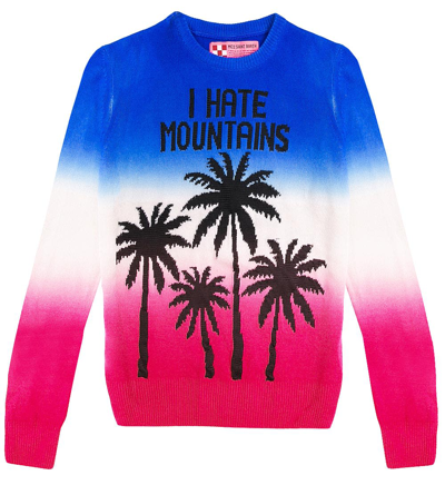 Mc2 Saint Barth Purple And Fucsia Gradient And I Hate Mountains Woman Sweater In Blue