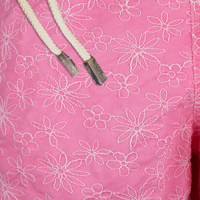 Mc2 Saint Barth Pink Embroidered Swim Shorts In Pink