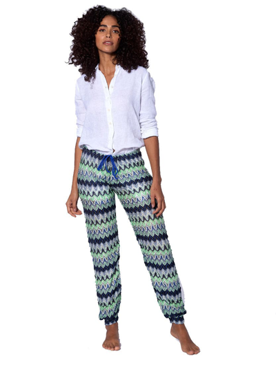 MC2 SAINT BARTH MULTICOLOR BLUETTE CHEVRON KNITTED PANTS 