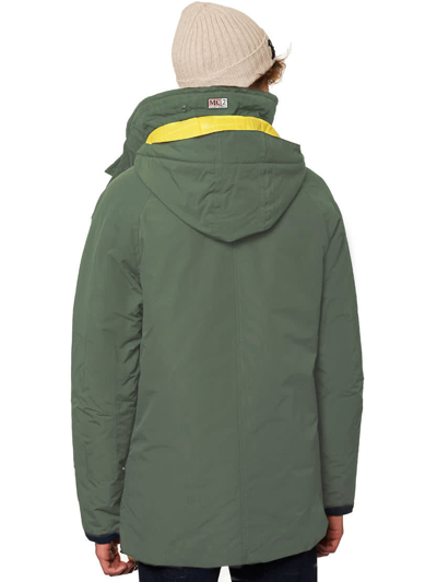 Mc2 Saint Barth Military Green Hooded Windbreaker For Man In Green
