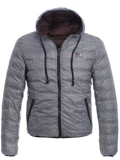 Mc2 Saint Barth Man Double Face Brown Down Jacket In Brown