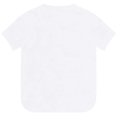 Shop Mc2 Saint Barth Girl T-shirt With I Ove St. Barth Embroidery In White