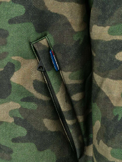 Mc2 Saint Barth Camouflage Print Mid Season Jacket In Black