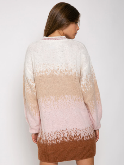 Mc2 Saint Barth Brushed Knit Sweater With Lurex Details In Brown