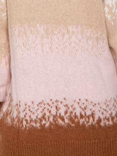 Mc2 Saint Barth Brushed Knit Sweater With Lurex Details In Brown