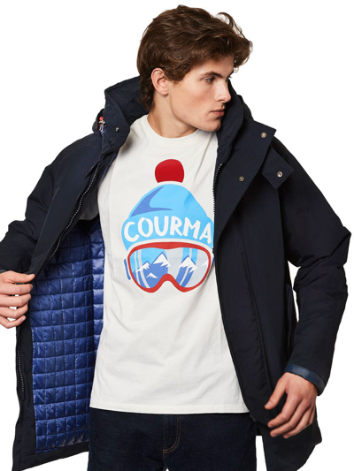 Mc2 Saint Barth Waterproof Jacket With Sherpa Lining In Blue