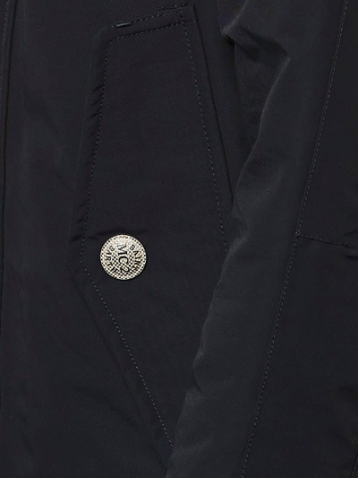 Mc2 Saint Barth Waterproof Jacket With Sherpa Lining In Blue