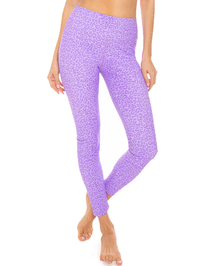 Shop Mc2 Saint Barth Animalier Purple Pastel Printed Yoga Leggings