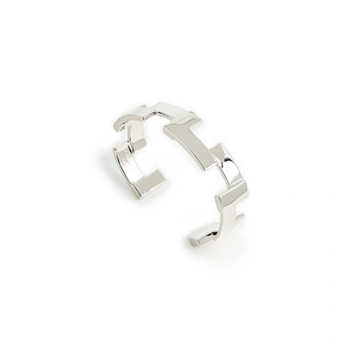 Shop Lancel Neo Carré L Cuff In Silver