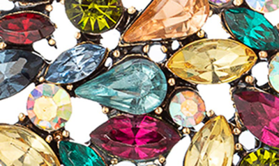 Eye Candy Los Angeles Polar Crystal Statement Earrings In Gold