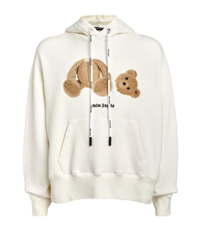 Shop Palm Angels Kill The Bear Hoodie In Ivory