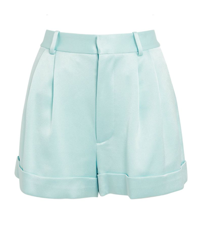 Shop Alice And Olivia Conry Shorts In Blue
