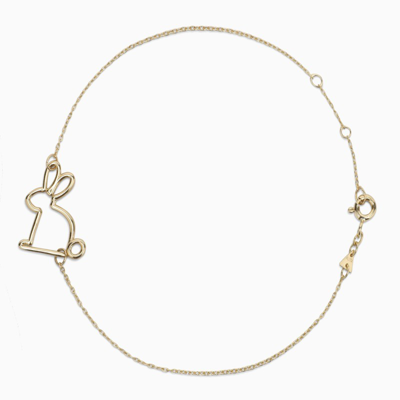 Shop Aliita Gold Conejito Bracelet In Metal