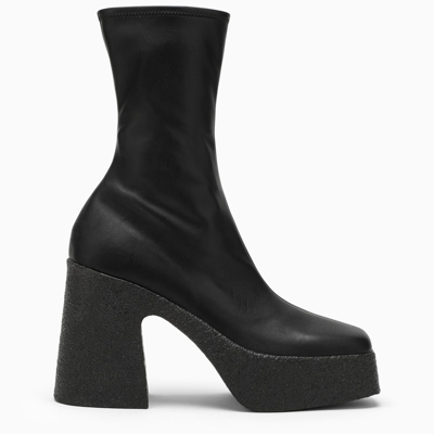 Shop Stella Mccartney Black High Sock Ankle Boot