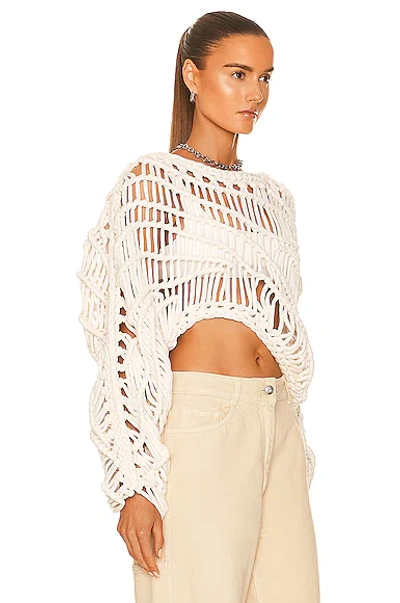 Shop Aisling Camps Ripple Macrame Pullover In Ivory