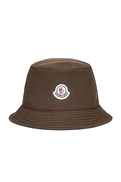 Shop Moncler Bucket Hat In Military Green