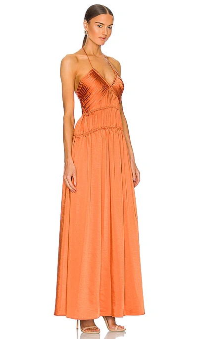 Shop Jonathan Simkhai Clementine Halter Dress In Orange
