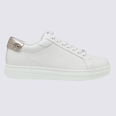 Shop Jimmy Choo White Leather Rome Sneakers