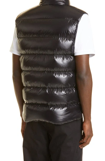 Shop Moncler Tibb Down Puffer Vest In Black Nylon