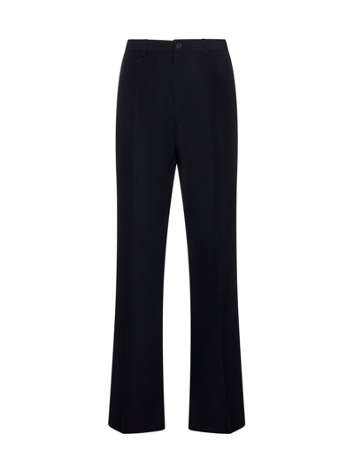 Shop Balenciaga Tailored Flared Pants In Black