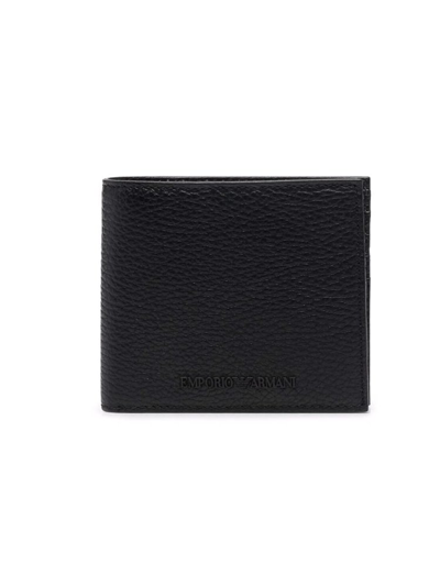 Shop Emporio Armani Logo Detailed Wallet In Black