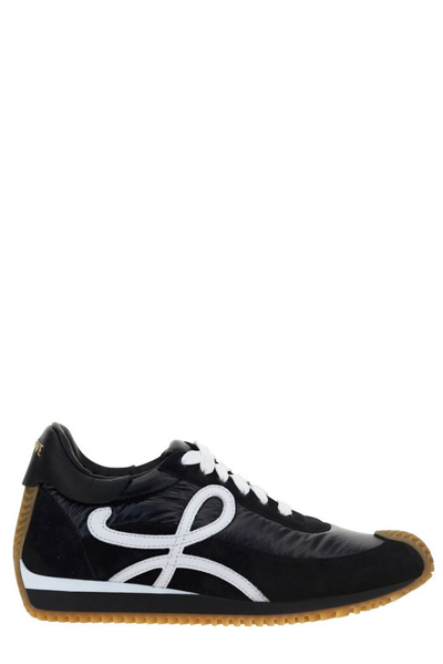 Shop Loewe Flow Runner Lace In Black