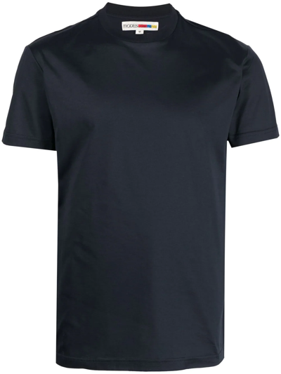 Shop Modes Garments Shortsleeved Cotton T-shirt In Blue